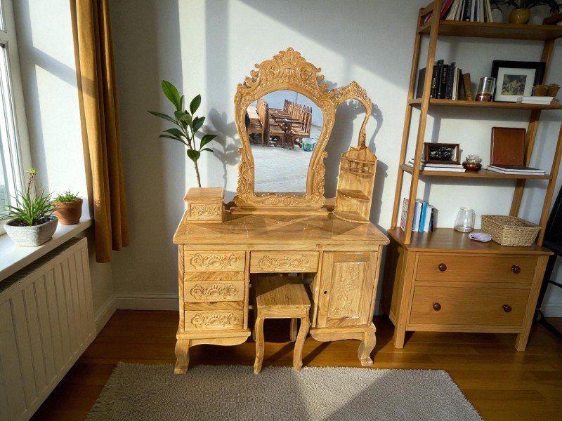 Bàn trang điểm gỗ đẹp