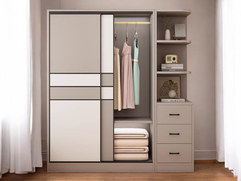 Tủ quần áo cửa lùa hiện đại 2025 thiết kế tối ưu không gian 22 Tủ quần áo lùa
