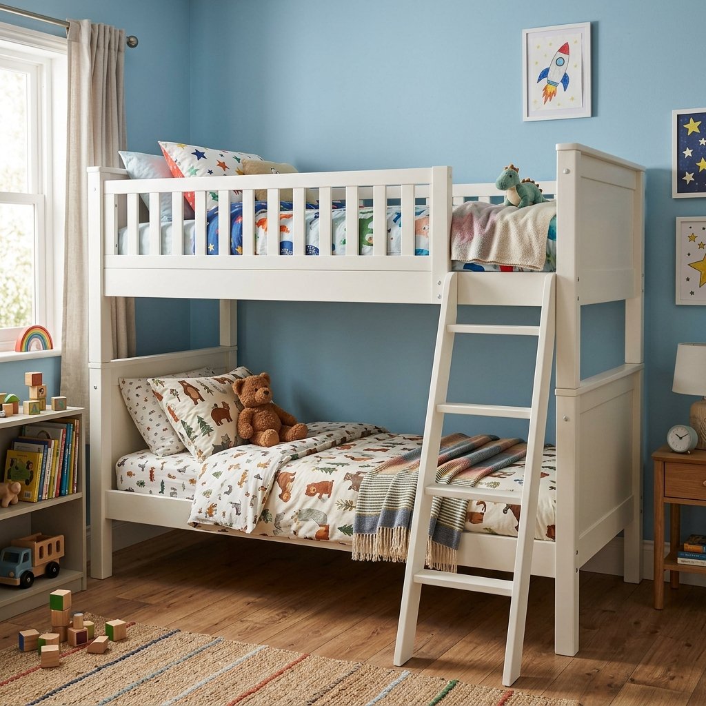 Chi tiết thanh chắn an toàn trên giường tầng trẻ em