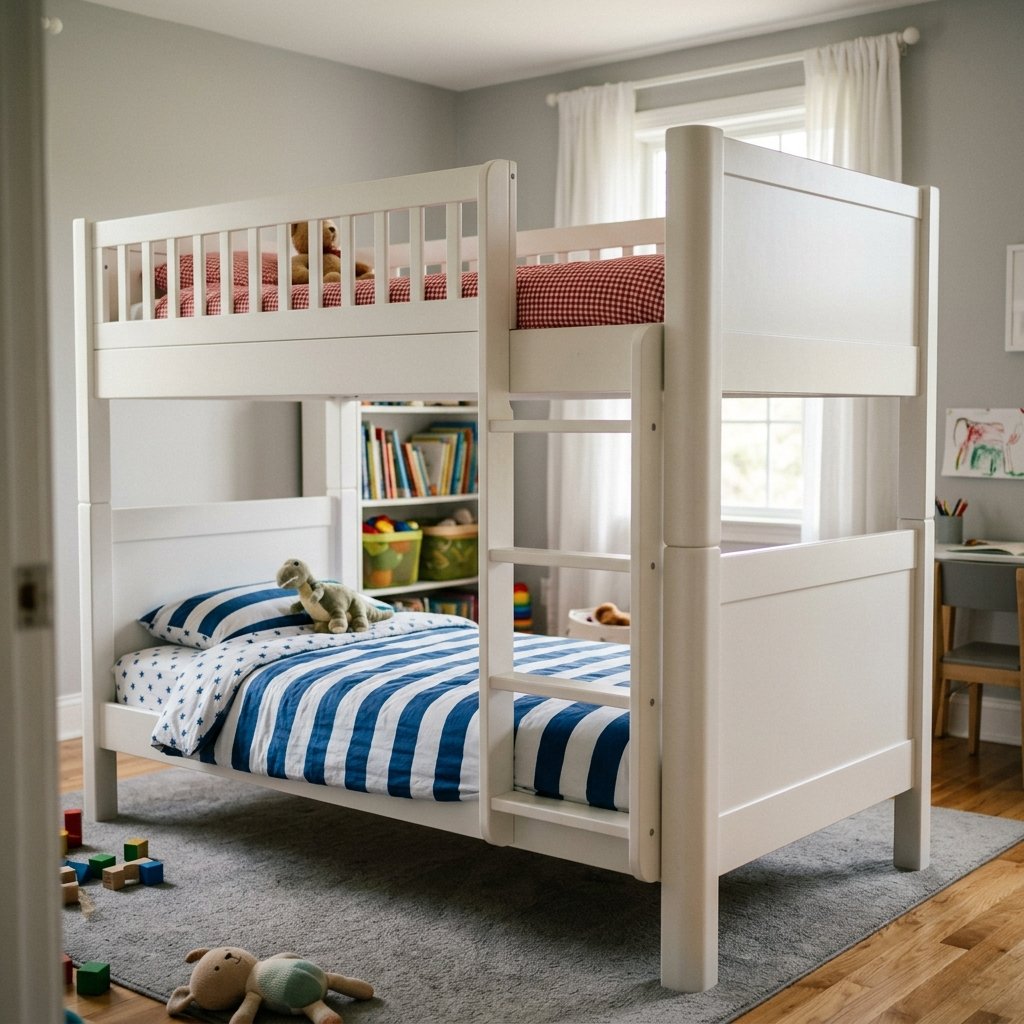 Giường tầng 3 tầng gỗ tự nhiên cho gia đình đông con