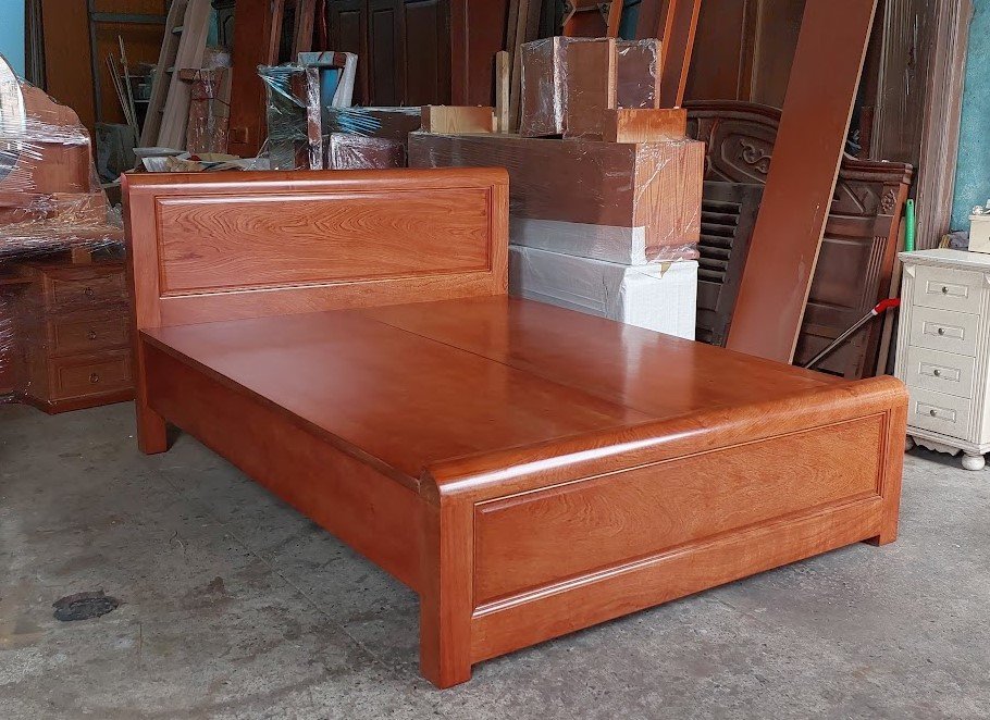 Giường gỗ phòng ngủ hiện đại