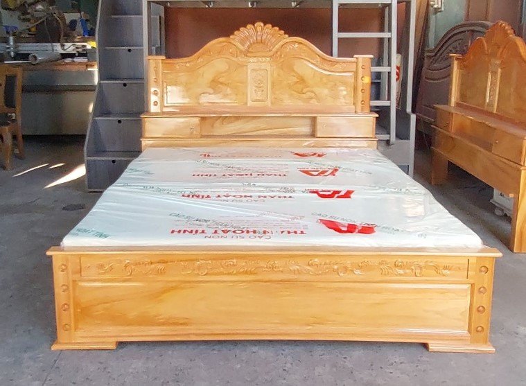 giường gỗ phòng ngủ hiện đại