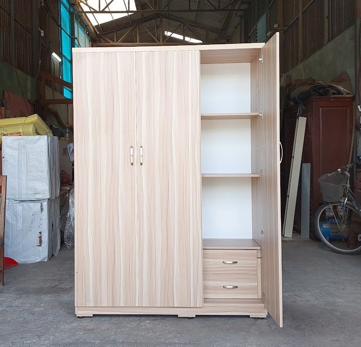 Tủ quần áo gỗ công nghiệp MDF phủ melamine chống ẩm