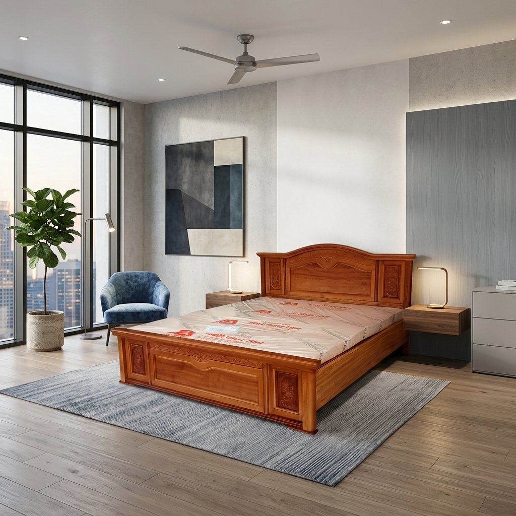 Mẫu giường ngủ gỗ đẹp tự nhiên cao cấp 2026