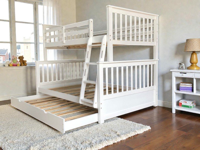 Giường tầng tích hợp bàn học tiết kiệm không gian phòng ngủ trẻ