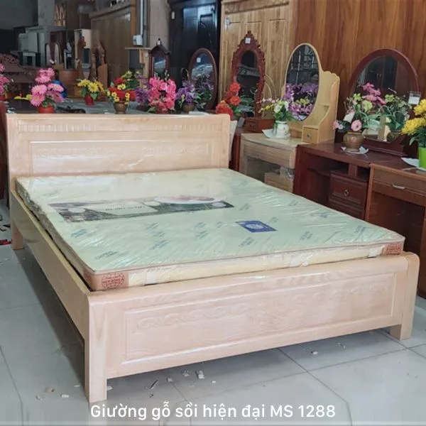 Giường gỗ sồi nga 1m6 Giường gỗ sồi nga 1m6