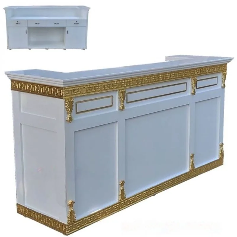 Quầy tiếp tân dát vàng MS 9947