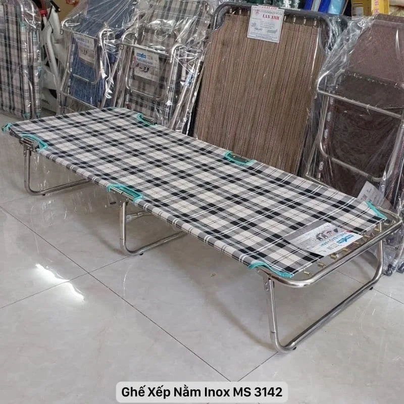 Ghế Bố Nằm Inox MS 3142 | GIAO HÀNG HỎA TỐC TPHCM