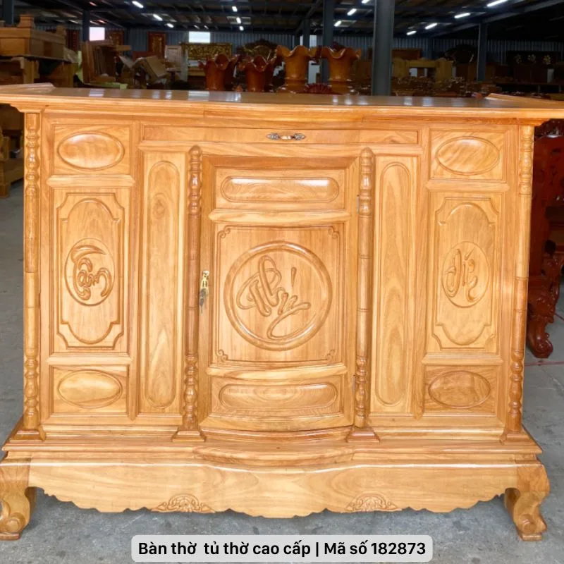 Bàn thờ 2 tầng gỗ tự nhiên, thiết kế sang trọng cho mọi nhà 4 Bàn thờ 2 tầng