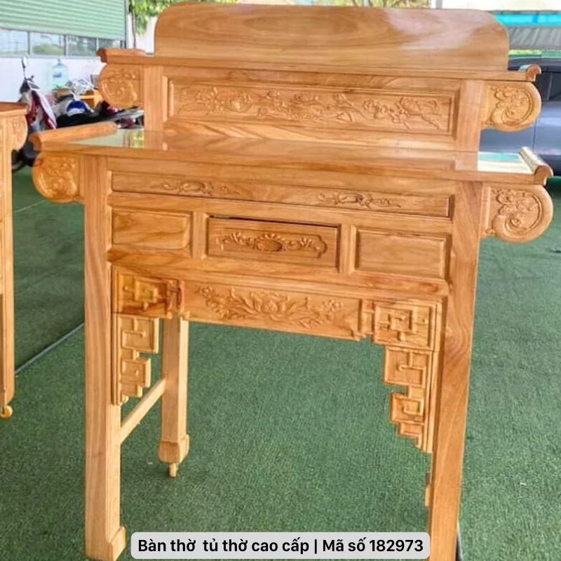 Bàn thờ 2 tầng gỗ tự nhiên, thiết kế sang trọng cho mọi nhà 3 Bàn thờ 2 tầng