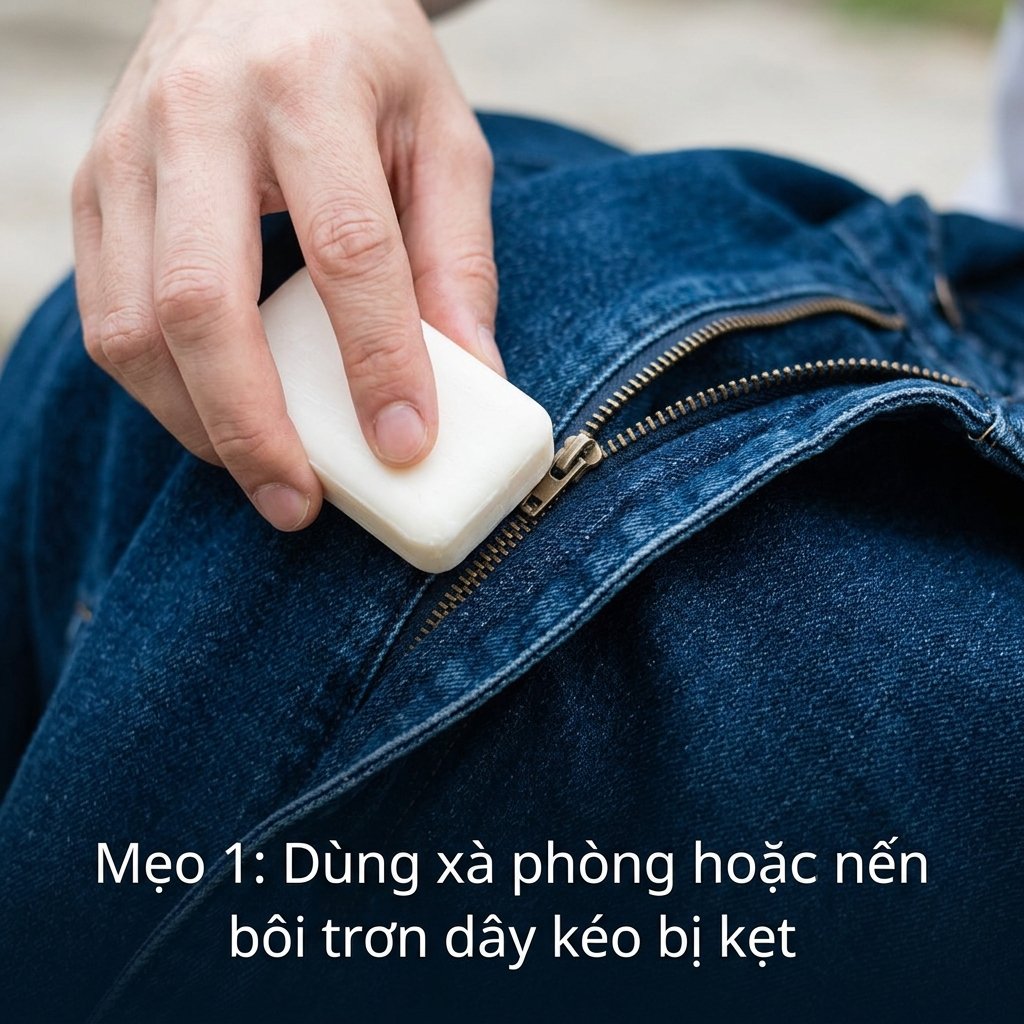 3 Mẹo Sửa Chữa Khóa Kéo Bị Hỏng Chỉ Trong 30 Giây 2 Cách 2 dùng xà phòng cục giảm ma sát