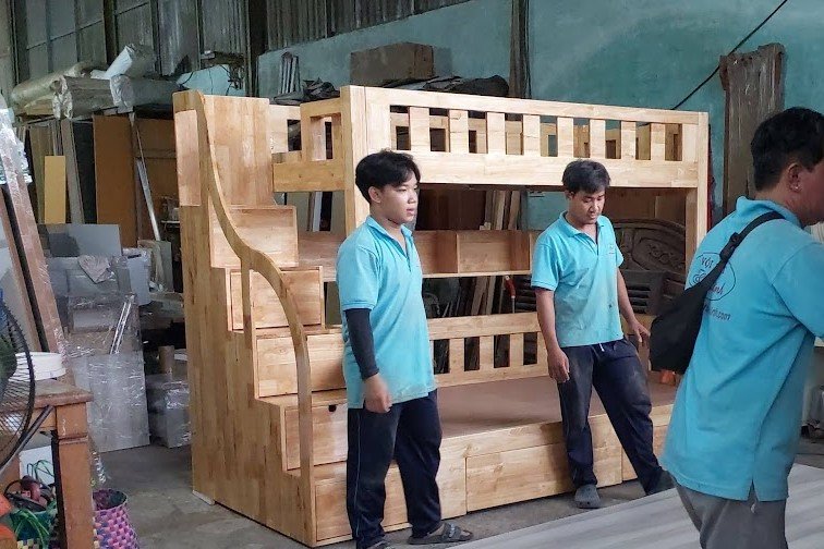 Giường 2 Tầng 1m6x2m Từ Xưởng Mộc Nội Thất Thái Bình (1)