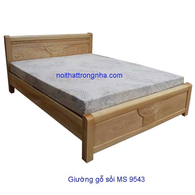 Giường ngủ gỗ sồi tự nhiên