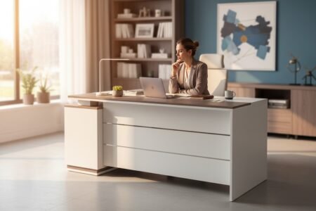 Bàn làm việc văn phòng giá rẻ 2025