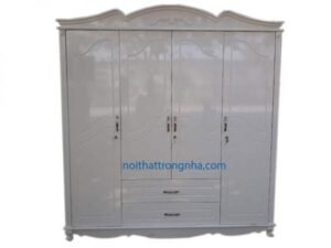 Tủ gỗ sơn men trắng sang trọng