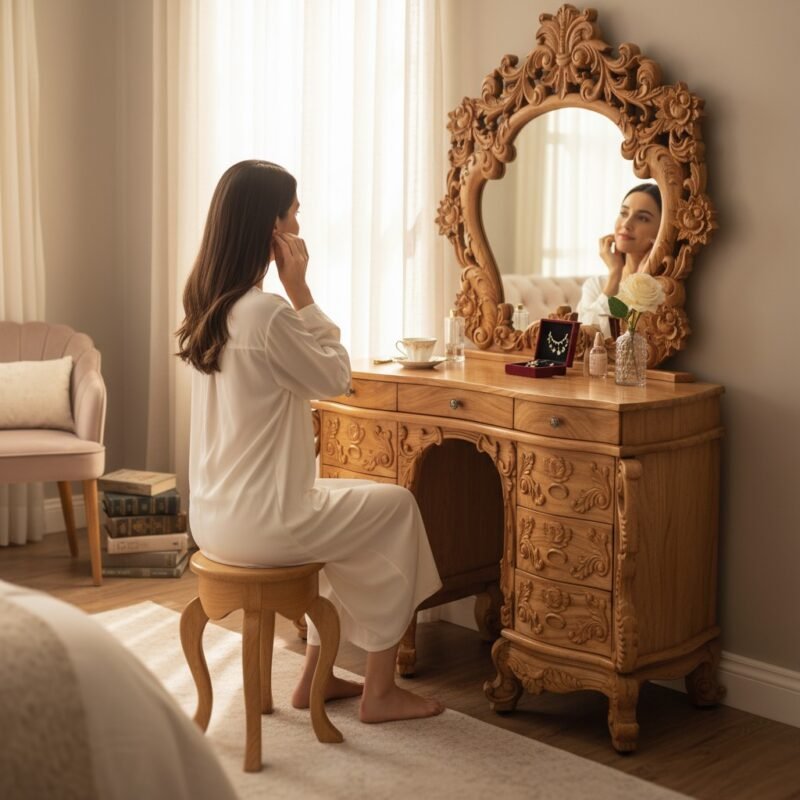 Bàn trang điểm gỗ đẹp