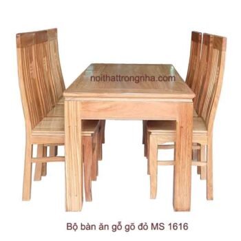 Bộ bàn ăn gỗ gõ đỏ
