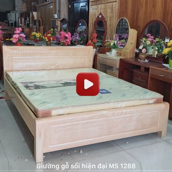 Giường gỗ sồi nga 1m6