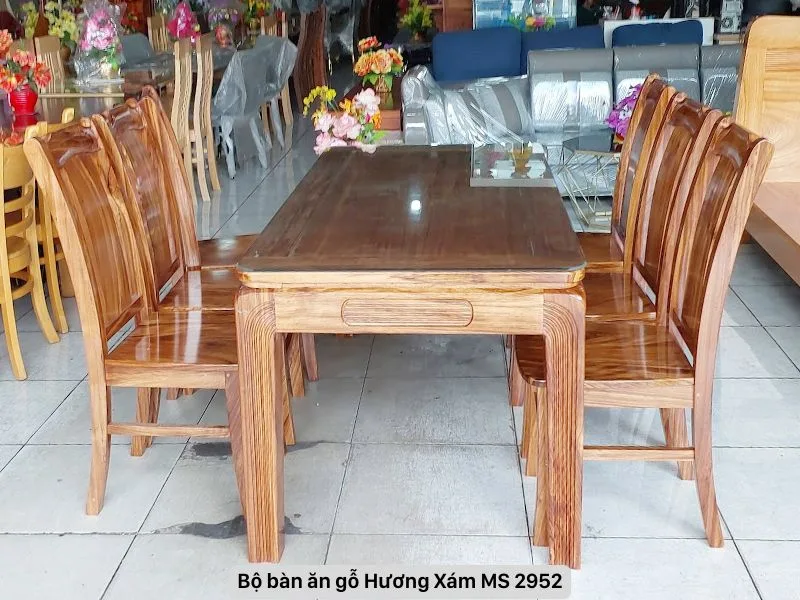 Bộ bàn ăn gỗ Hương Xám MS 2952 4 Bộ Bàn Ăn Gỗ Hương Xám