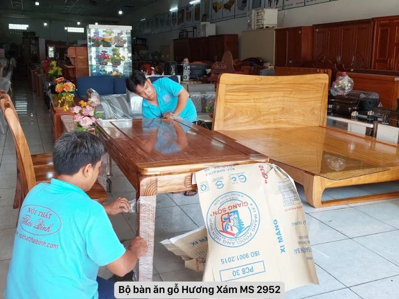 Bộ bàn ăn gỗ Hương Xám MS 2952 3 Bộ Bàn Ăn Gỗ Hương Xám