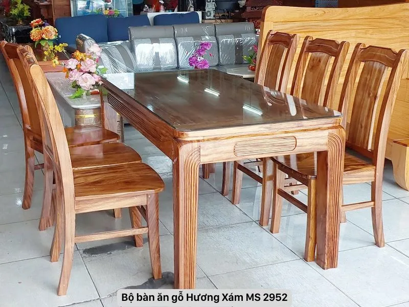 Bộ bàn ăn gỗ Hương Xám MS 2952 2 Bộ Bàn Ăn Gỗ Hương Xám