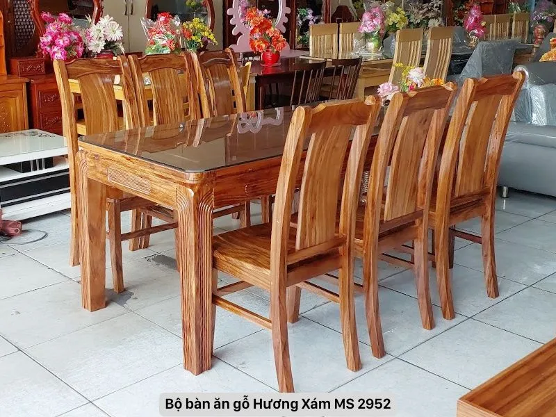 Bộ bàn ăn gỗ Hương Xám MS 2952 5 Bộ Bàn Ăn Gỗ Hương Xám