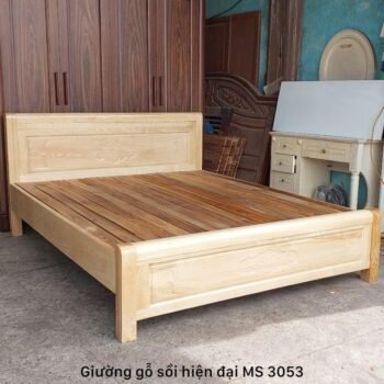 Giường gỗ sồi hiện đại