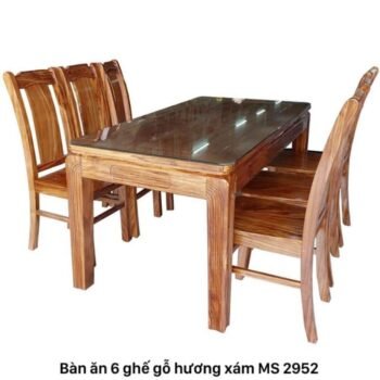 Bộ bàn ăn gỗ hương xám