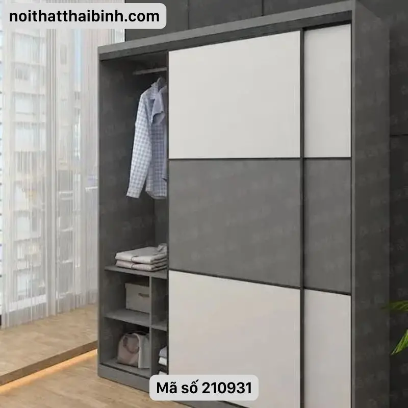 Mẫu tủ quần áo gỗ tự nhiên 4 cánh