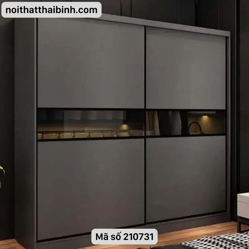 Mẫu tủ quần áo gỗ tự nhiên 4 cánh