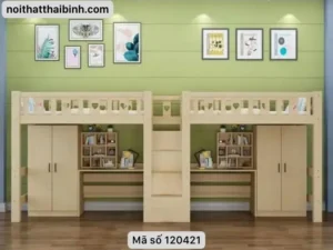 Giường Tầng Trẻ Em Kết Hợp Tủ Áo Thiết Kế Hiện Đại 13 giuong tang tre em ket hop tu ao thiet ke hien dai 6624a0237e1a2