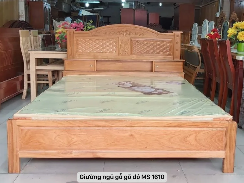 Giường ngủ gỗ gõ đỏ Giường ngủ gỗ gõ đỏ
