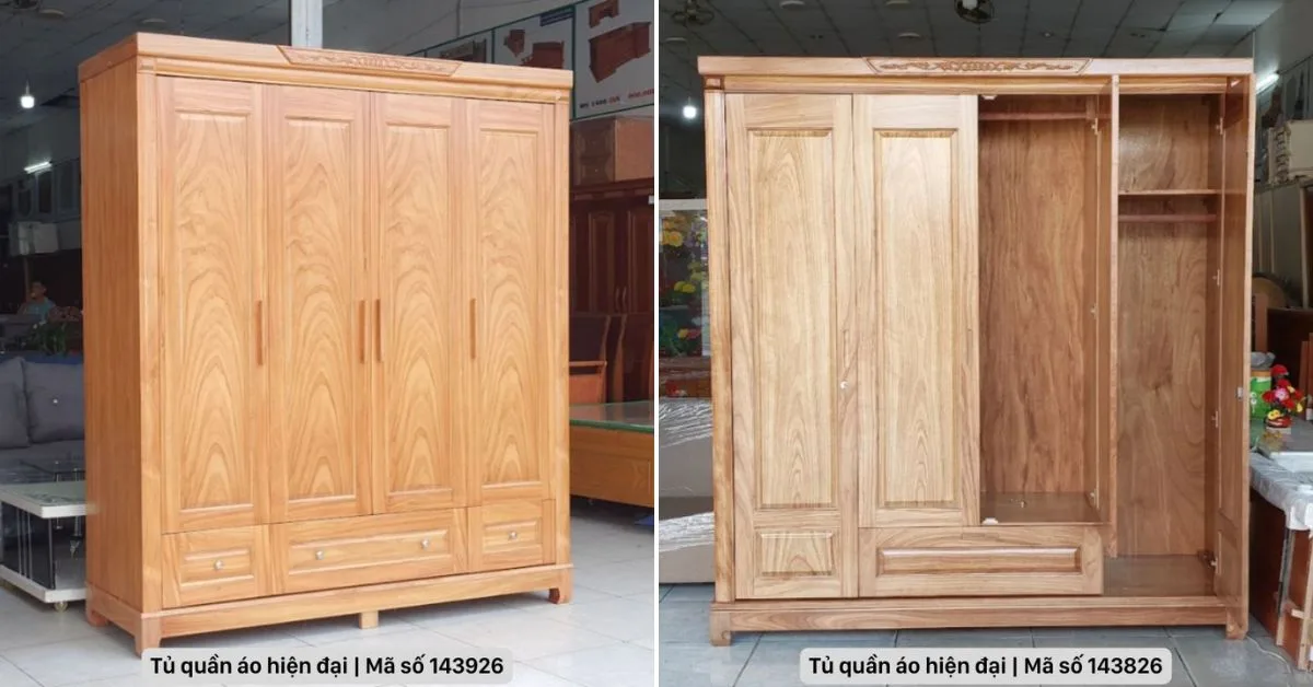 Các mẫu tủ quần áo đẹp hiện đại, tiện nghi cho phòng ngủ nhỏ 1 Các mẫu tủ quần áo đẹp