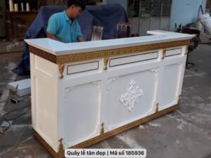 10 mẫu quầy lễ tân đẹp hiện đại cho không gian sang trọng 1 Quầy lễ tân đẹp hiện đại