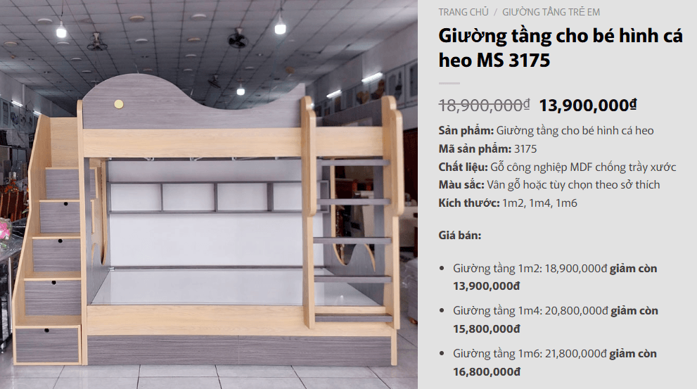 Giường tầng cho trẻ