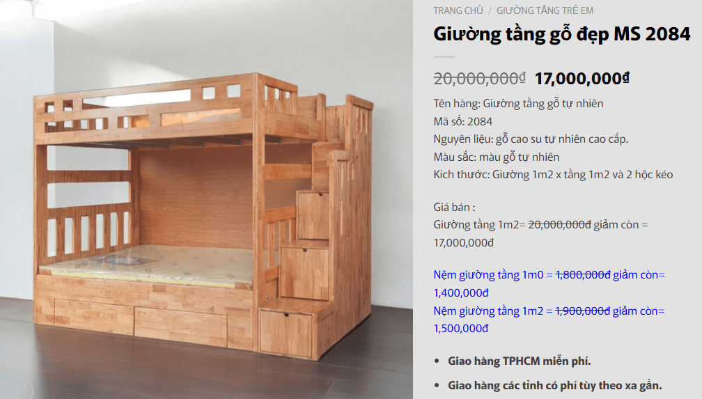 Giường tầng cho trẻ