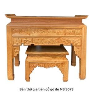 Bàn thờ gia tiên đẹp gỗ gõ đỏ MS 3073