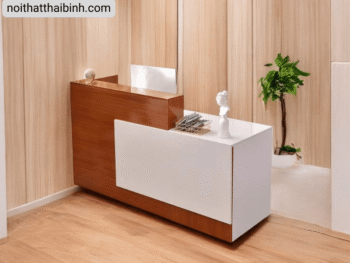Mẫu quầy lễ tân sang trọng hiện đại