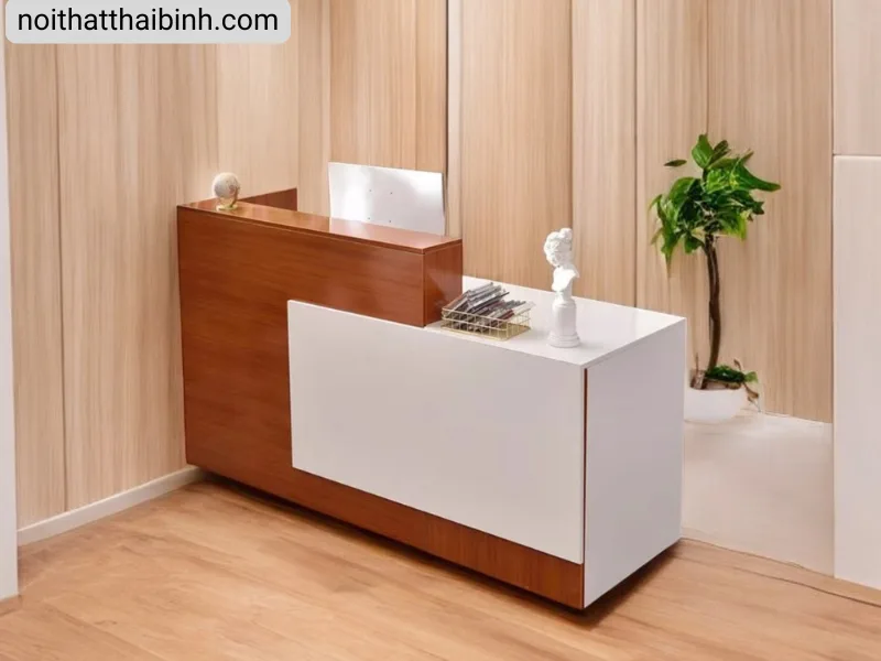 Mẫu quầy lễ tân sang trọng hiện đại Mẫu quầy lễ tân sang trọng hiện đại