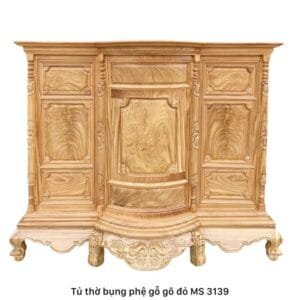 Tủ thờ gỗ gõ đỏ bụng phệ MS 3139