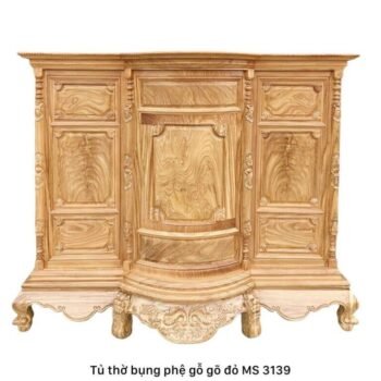 Tủ thờ gỗ gõ đỏ bụng phệ MS 3139