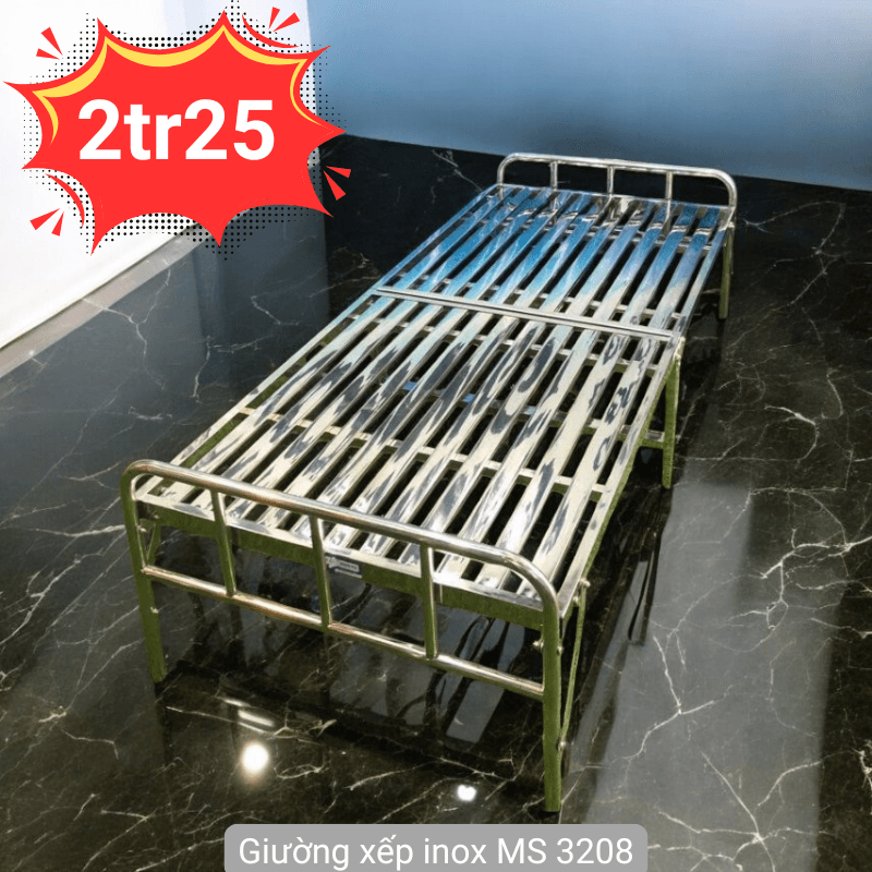 Giường xếp inox 2,750,000đ giảm còn 2,250,000đ