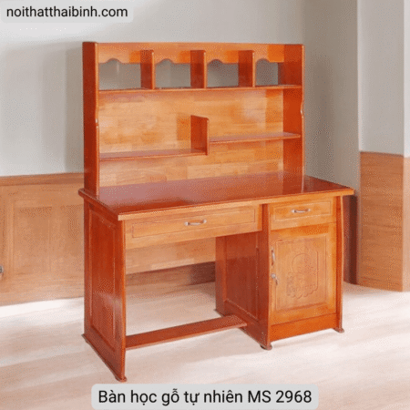 Bàn học gỗ tự nhiên MS 2968 8 Bàn học gỗ tự nhiên MS 2968