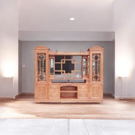 Kệ tivi gỗ kết hợp tủ trang trí MS 2747 10 Kệ tivi gỗ kết hợp tủ trang trí MS 2747