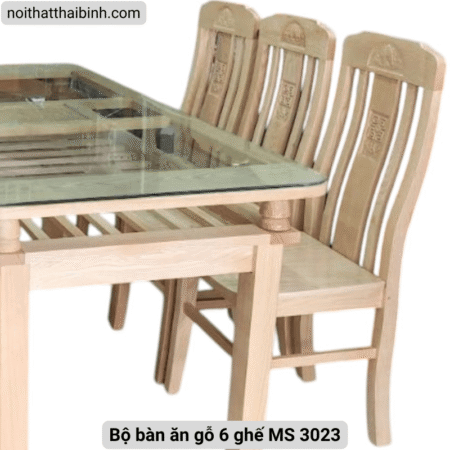 Bộ bàn ăn gỗ 6 ghế MS 3023