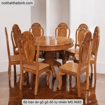 Bộ bàn ăn gỗ gõ đỏ tự nhiên MS 9685 13 Bộ bàn ăn gỗ gõ đỏ tự nhiên MS 9685
