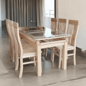 Bộ bàn ăn gỗ sồi tự nhiên MS 3098