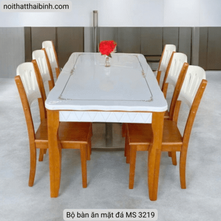 Bộ bàn ăn mặt đá MS 3219
