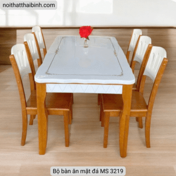 Bộ bàn ăn mặt đá MS 3219