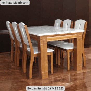 Bộ bàn ăn mặt đá MS 3223